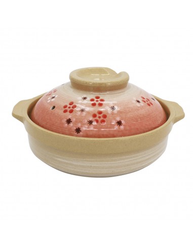 松村窯日式砂鍋7.5"-紅梅