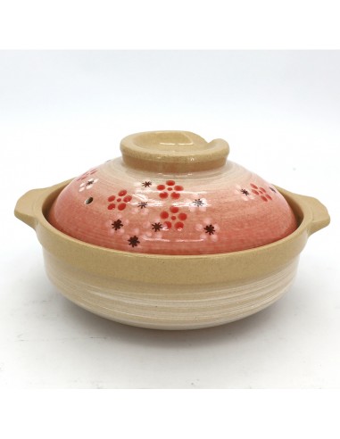 松村窯日式砂鍋7.5"-紅梅