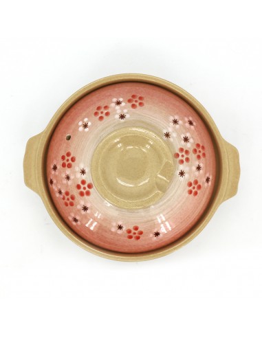 松村窯日式砂鍋7.5"-紅梅