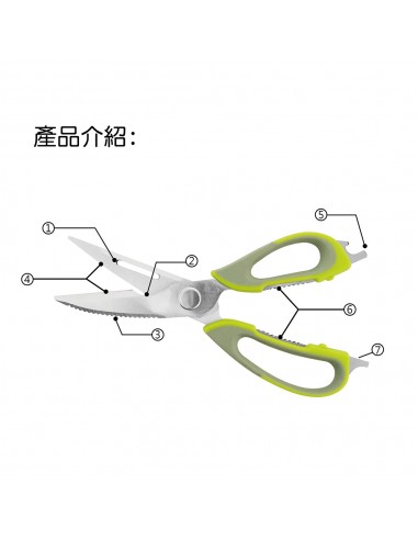 安妮兔廚房萬用剪刀附 刀套