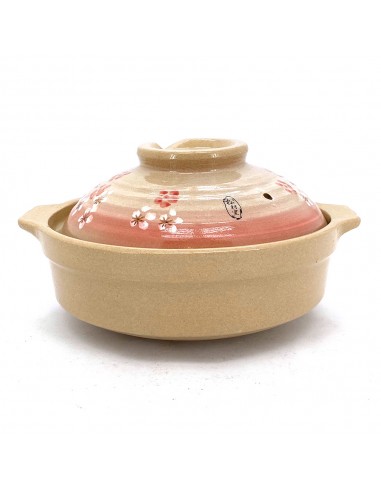 松村窯日式砂鍋7.5"-紅梅