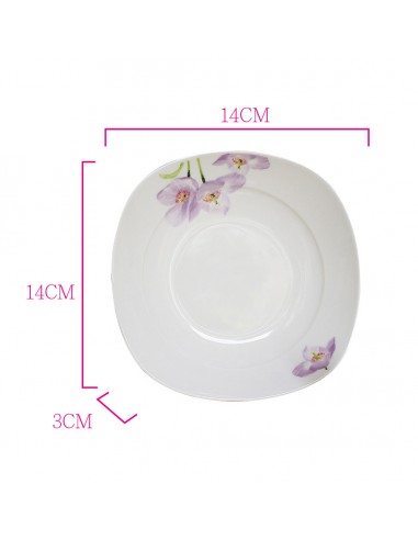 桔梗花餐具二件套 (小碗.小碟)