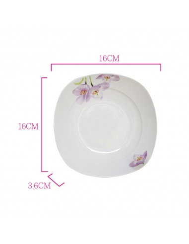 桔梗花餐具四件套 (大碗.小碗.大碟.小碟)