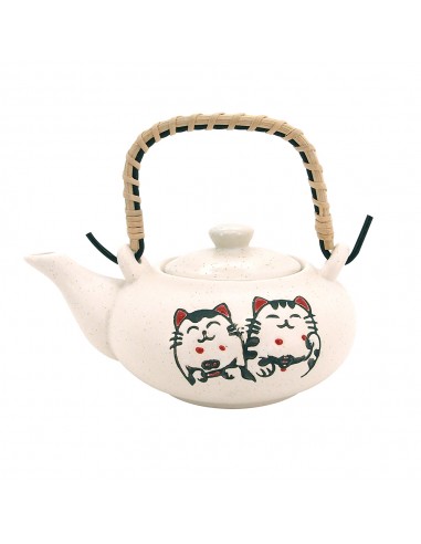 松村窯招財貓1壺4杯