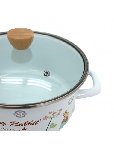 安妮兔琺瑯雙耳鍋 24CM-手提盒