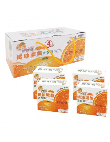 安妮兔橘油濃縮洗衣粉700g-4入禮盒