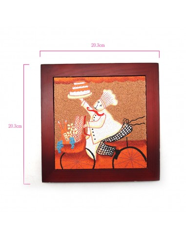 原木隔熱鍋墊-廚師