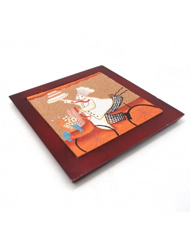 原木隔熱鍋墊-廚師