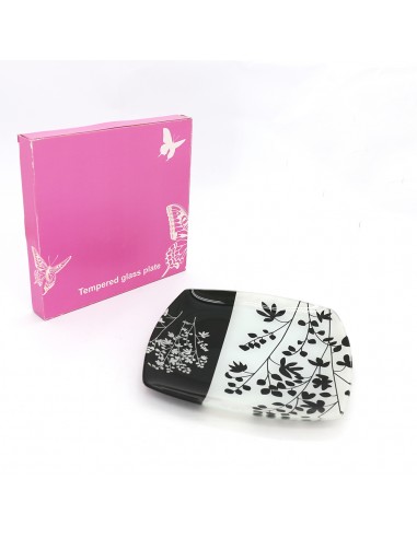 蘭藺草強化玻璃盤(中)