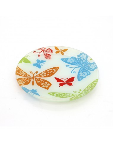 七彩蝶強化玻璃圓盤(中)