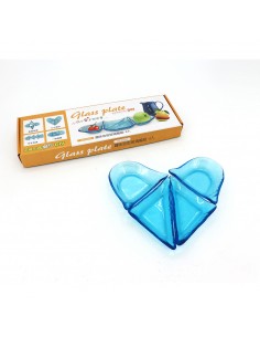 趣味造型玻璃盤組-4入 2