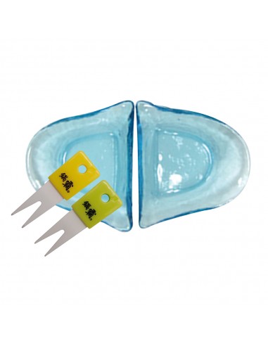 趣味造型玻璃盤組-2盤2水果叉