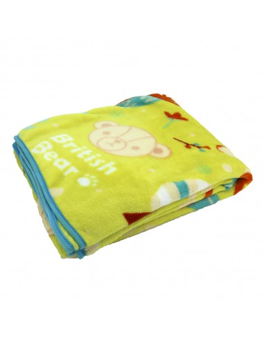 英國熊法蘭絨毯 90x130-歡樂(OPP袋)