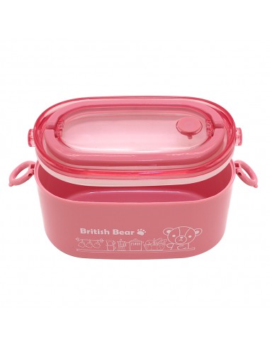 英國熊單層橢圓疊疊飯盒