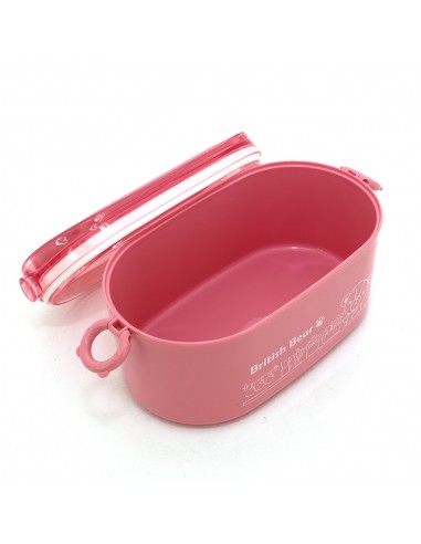 英國熊單層橢圓疊疊飯盒