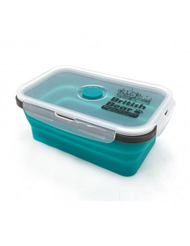 英國熊矽膠折疊保鮮盒-800ml綠(盒裝)