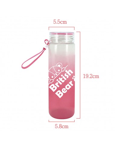 英國熊彩虹玻璃瓶420ml-粉(盒裝)