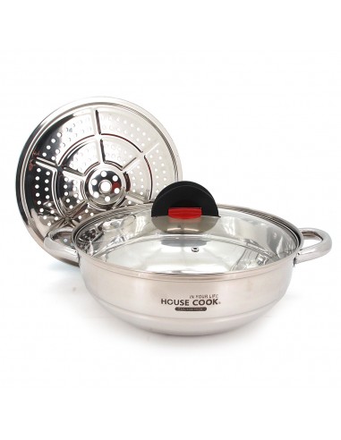 鍋霸34CM不鏽鋼蒸煮妙手鍋-舞蝶翩翩