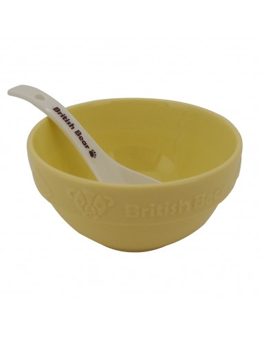 英國熊粉彩4碗4匙 (色土瓷)(盒裝)