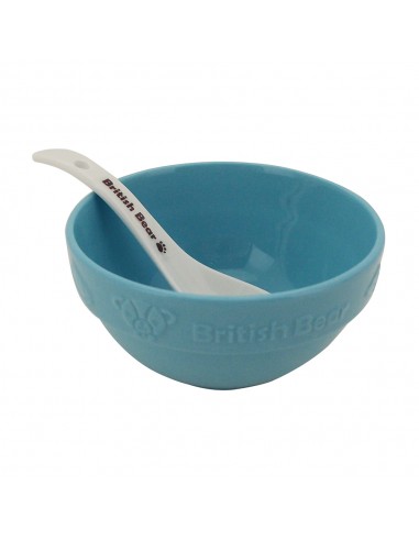 英國熊粉彩4碗4匙 (色土瓷)(盒裝)