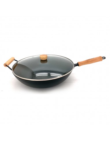 英國熊台製36cm不沾炒鍋附蓋