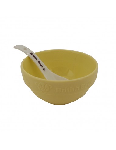 英國熊粉彩2碗2匙