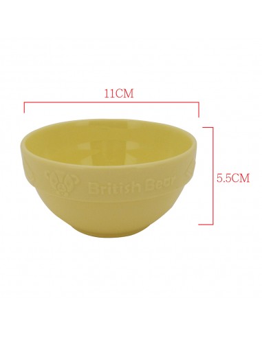 英國熊粉彩2碗2匙