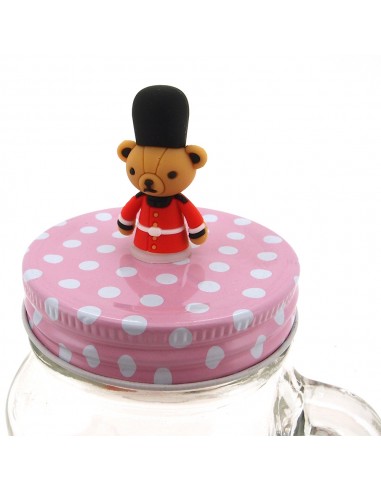 英國熊造型玻璃瓶 450CC-1入 粉紅