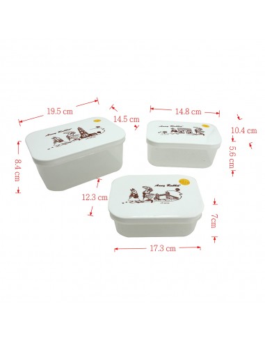 安妮兔環遊世界保鮮盒三入(盒裝)