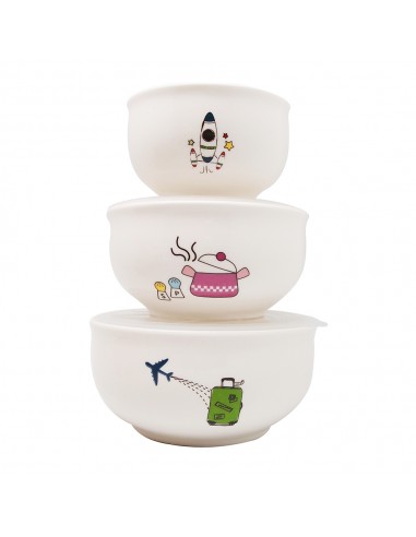 英國熊陶瓷保鮮蓋碗組 3入-職業