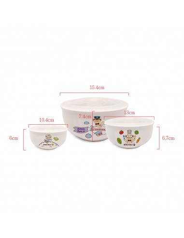 英國熊陶瓷保鮮蓋碗組 3入-職業