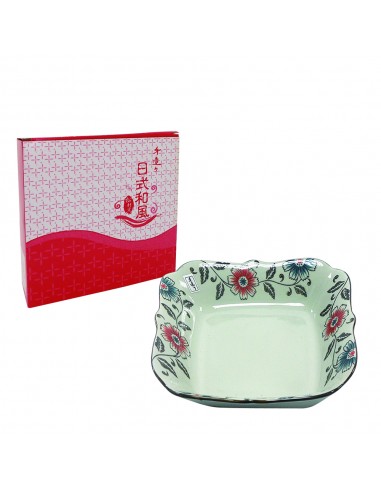 手造8.25"荷花方盤-1入