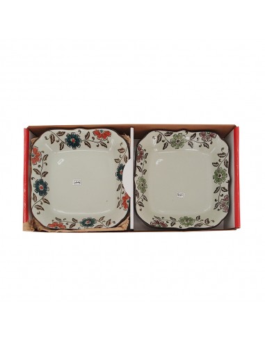 手造8.25"荷花方盤-4入