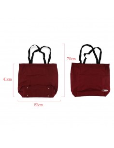 英國熊台製環保手捲袋-酒紅 2