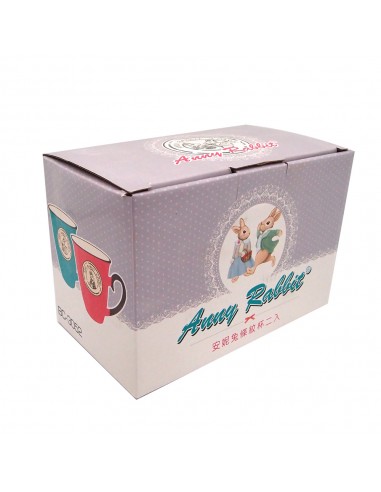 安妮兔條紋杯2入