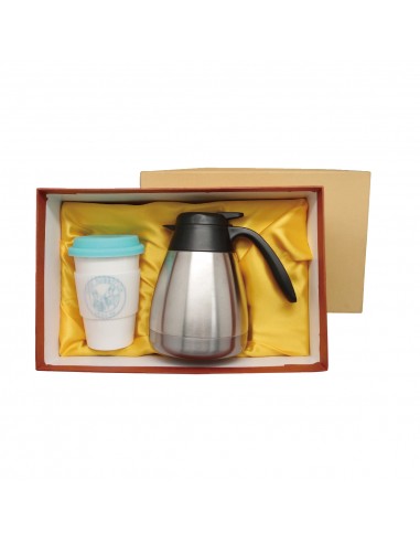 鍋霸辦公咖啡壺+安妮兔單層瓷杯