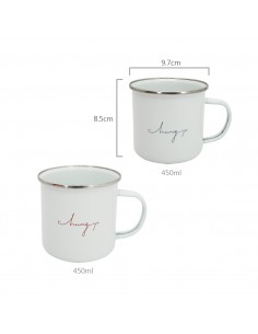 經典LOGO琺瑯杯2入