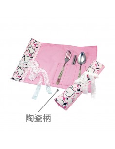 桃心餐具組4件式