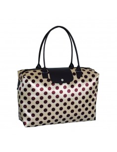 折疊旅行兩用袋-水玉款(PP袋) 2