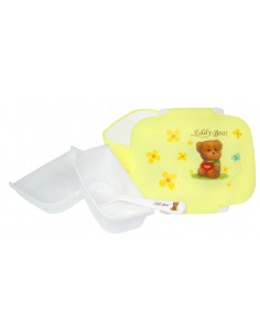 艾迪熊雙層便當盒附匙