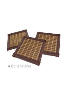 單入竹編杯墊