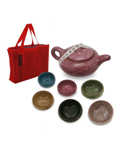 松村窯冰裂釉1壺6杯