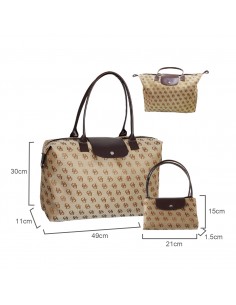 折疊旅行兩用袋-簡約風(PP袋)