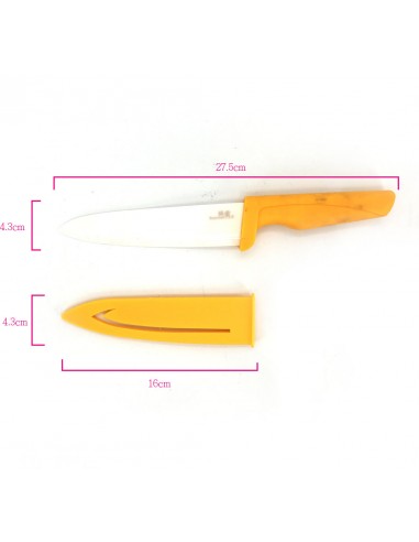 鍋霸6"站立式陶瓷刀-橘