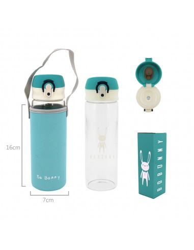 Bo bonny 彈蓋玻璃瓶 500ml附布套