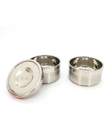 鍋霸雙層提籃保溫便當盒-橘