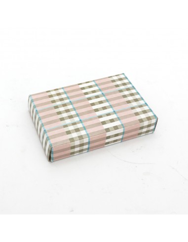 粉紅格紋名片夾