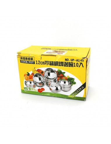 12cm不鏽鋼焊邊碗10入