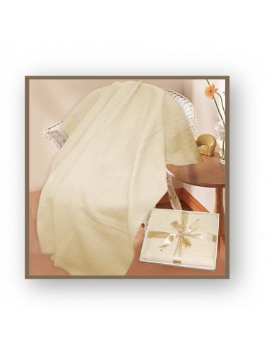 米色壓紋毯125*160cm