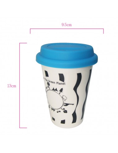 雙層隔熱瓷杯 -我愛地球